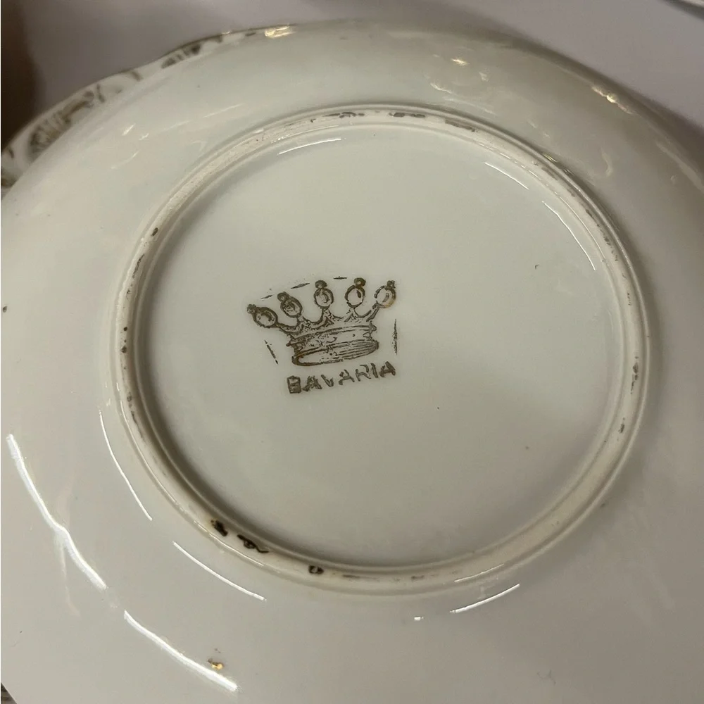 Elegant Gold and White Tea Set